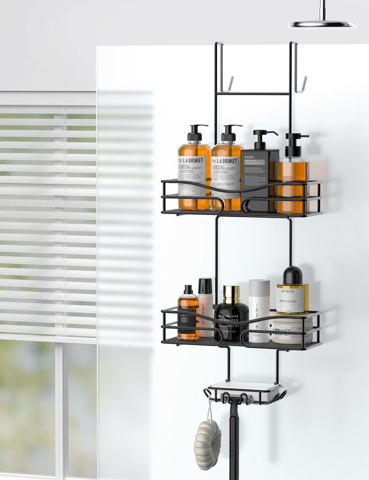 Cooeco Black Hanging Shower Caddy