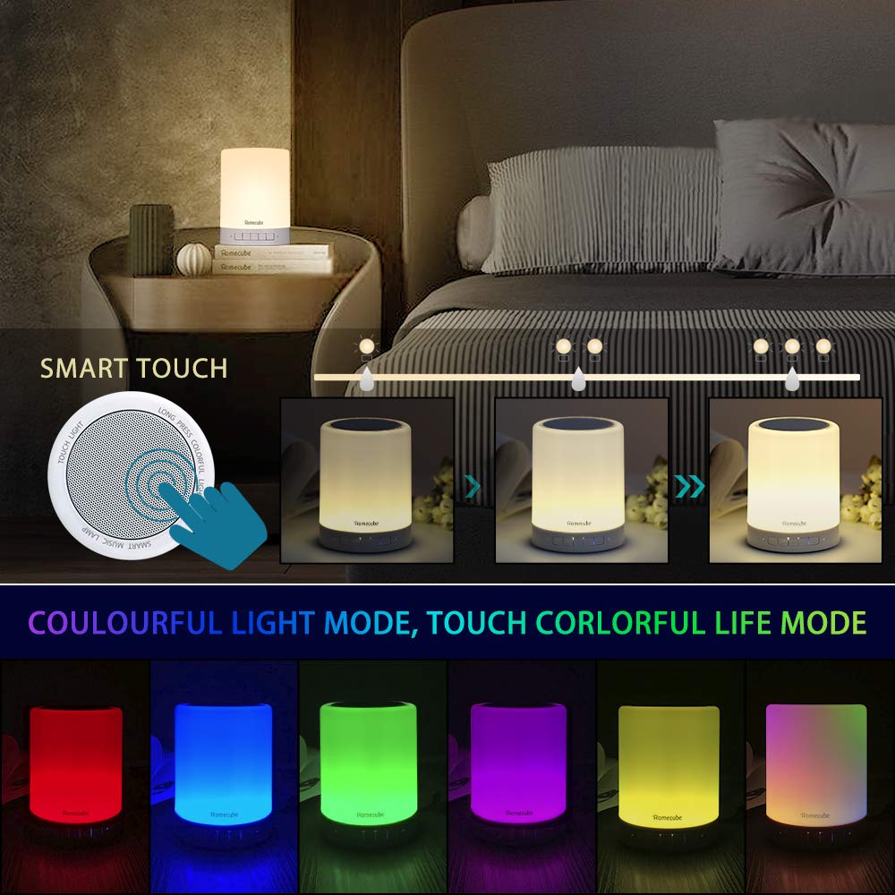 Homecube Bedside Lamp with Bluetooth Speaker