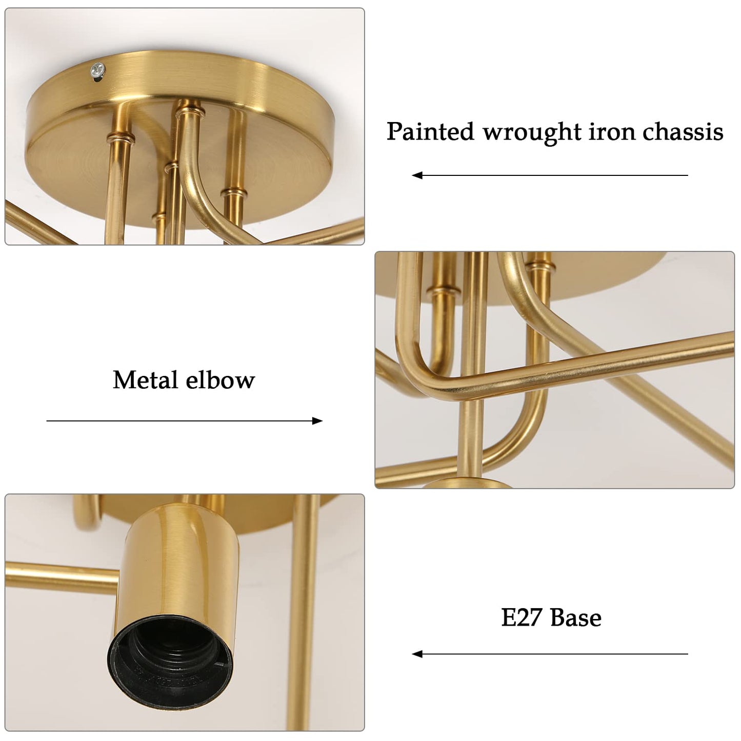 AUA Modern Sputnik Chandelier Ceiling Light