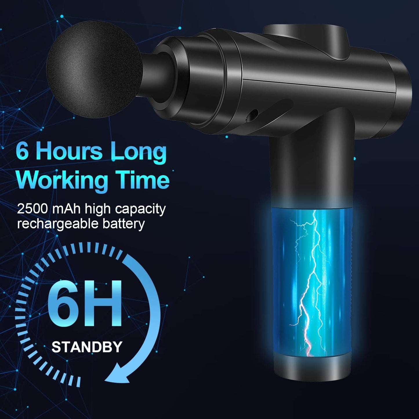30 Speeds Hand Massage Gun Deep Tissue