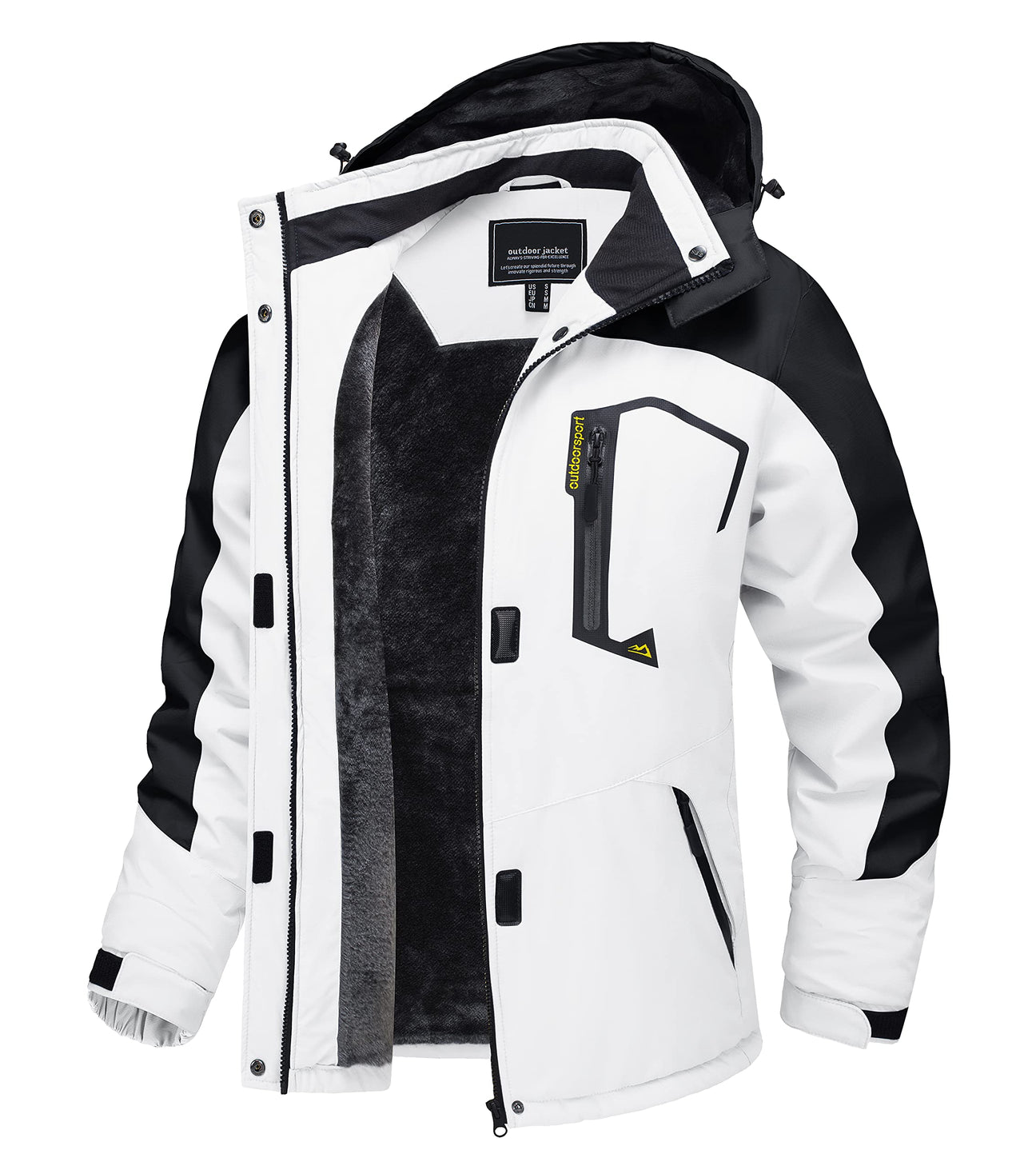 TACVASEN Outdoor Waterproof Jacket White