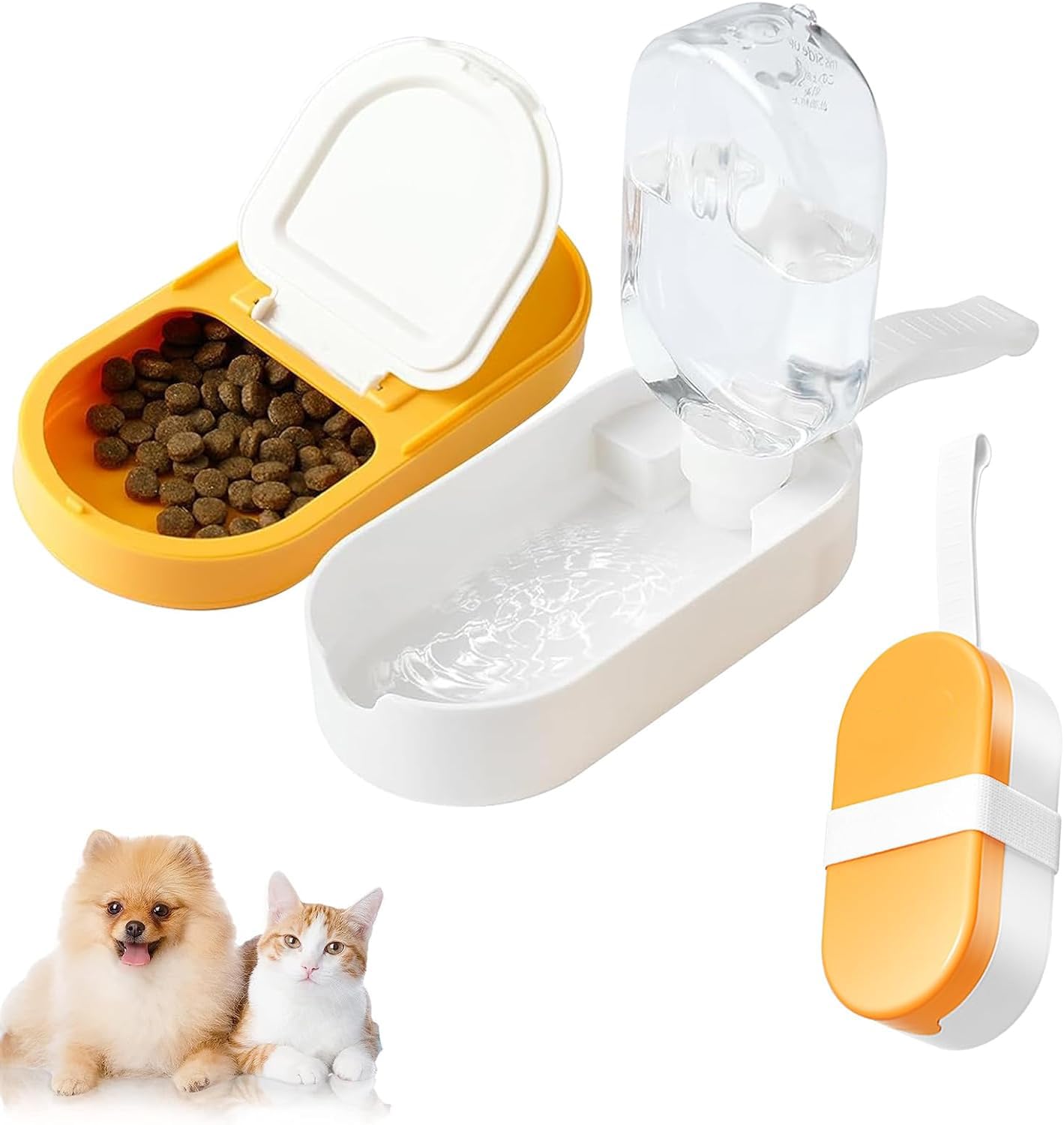 Pets Bowl 2-in-1 Water Bottle & Food Container