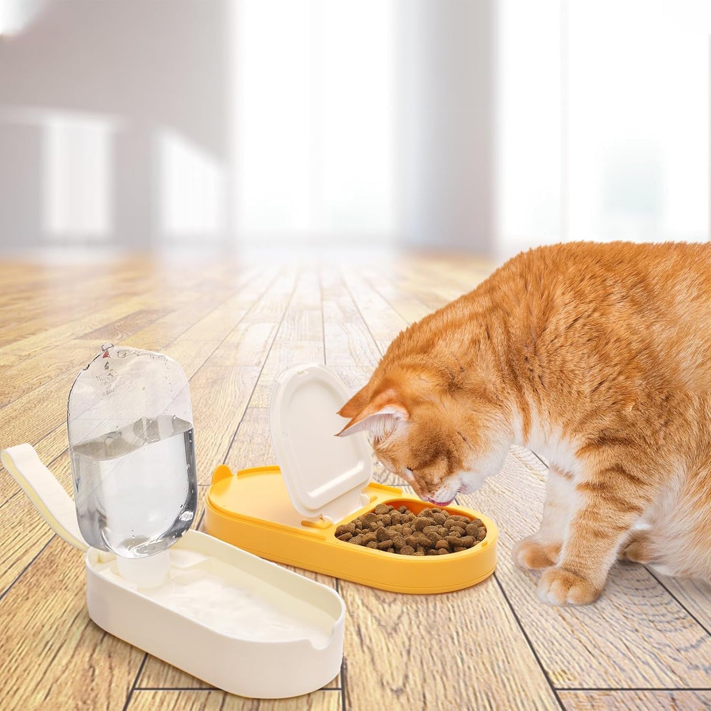 Pets Bowl 2-in-1 Water Bottle & Food Container