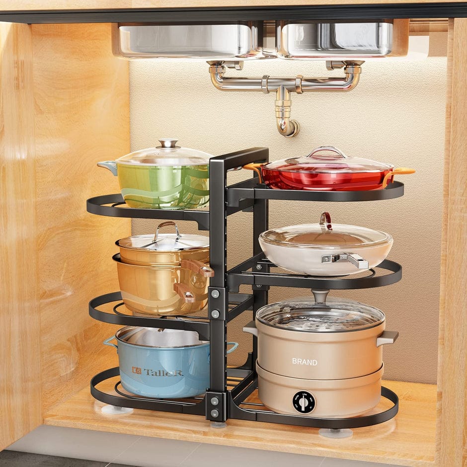 SAYZH 6 Tier Pots and Pans Organiser