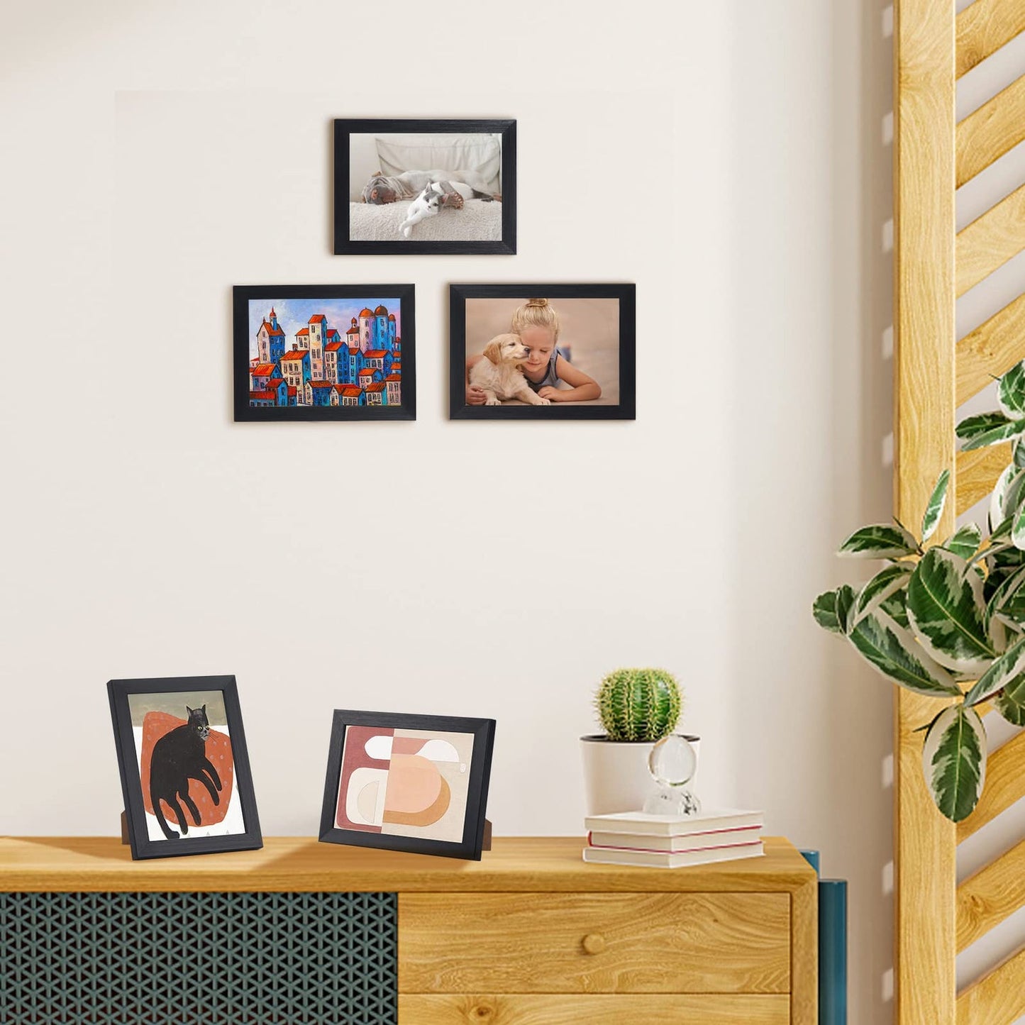 EXYGLO Black 6x4 Photo Frames Set of 10