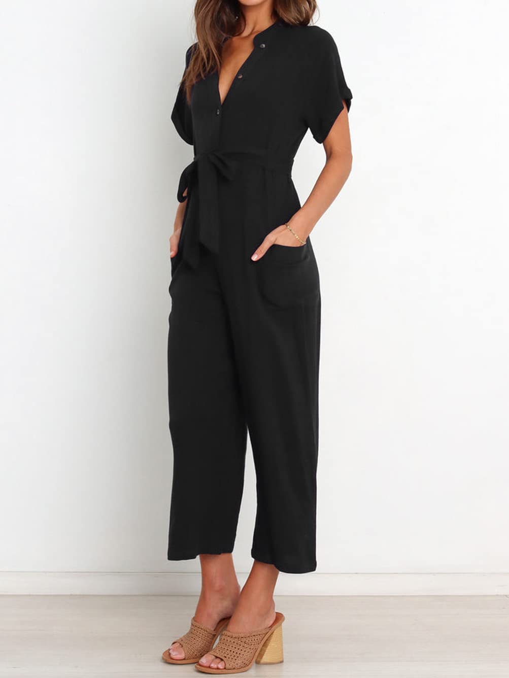 iChunhua Ladies Casual Wide Leg Jumpsuits