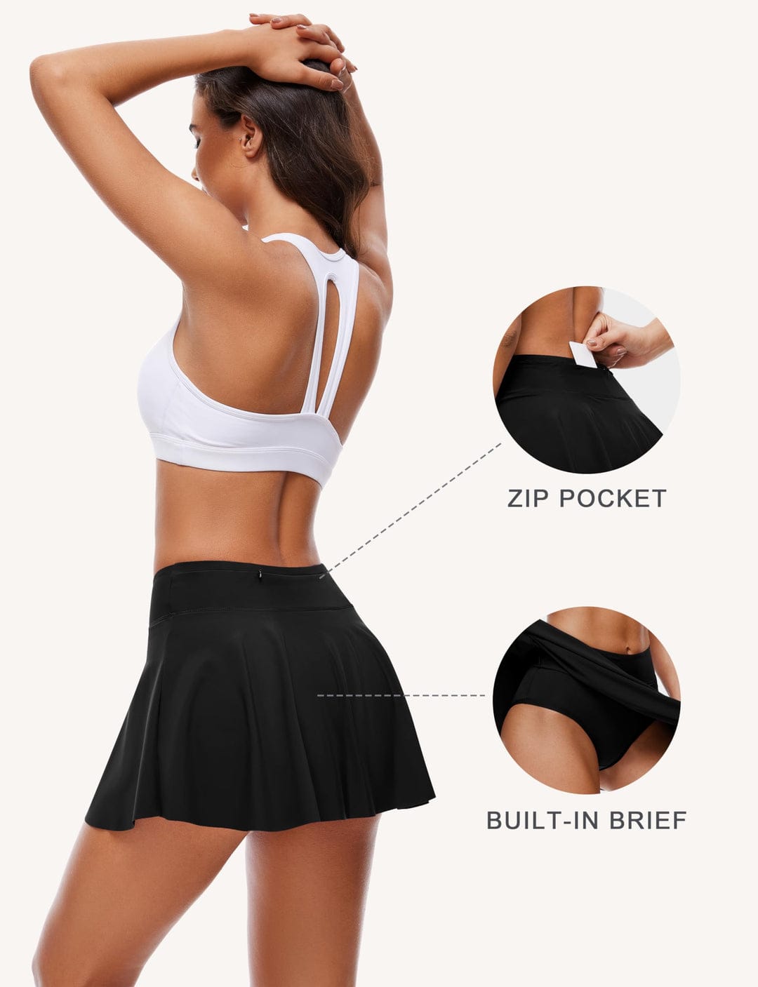 OVRUNS Period Swimwear High Waist Swim Skirt
