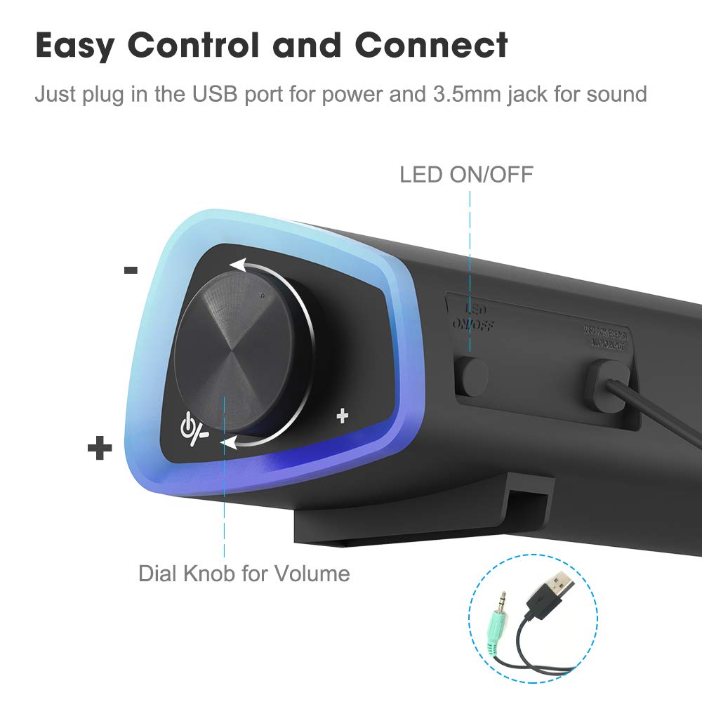 SOULION R30 Colorful LED Lights Computer Speakers