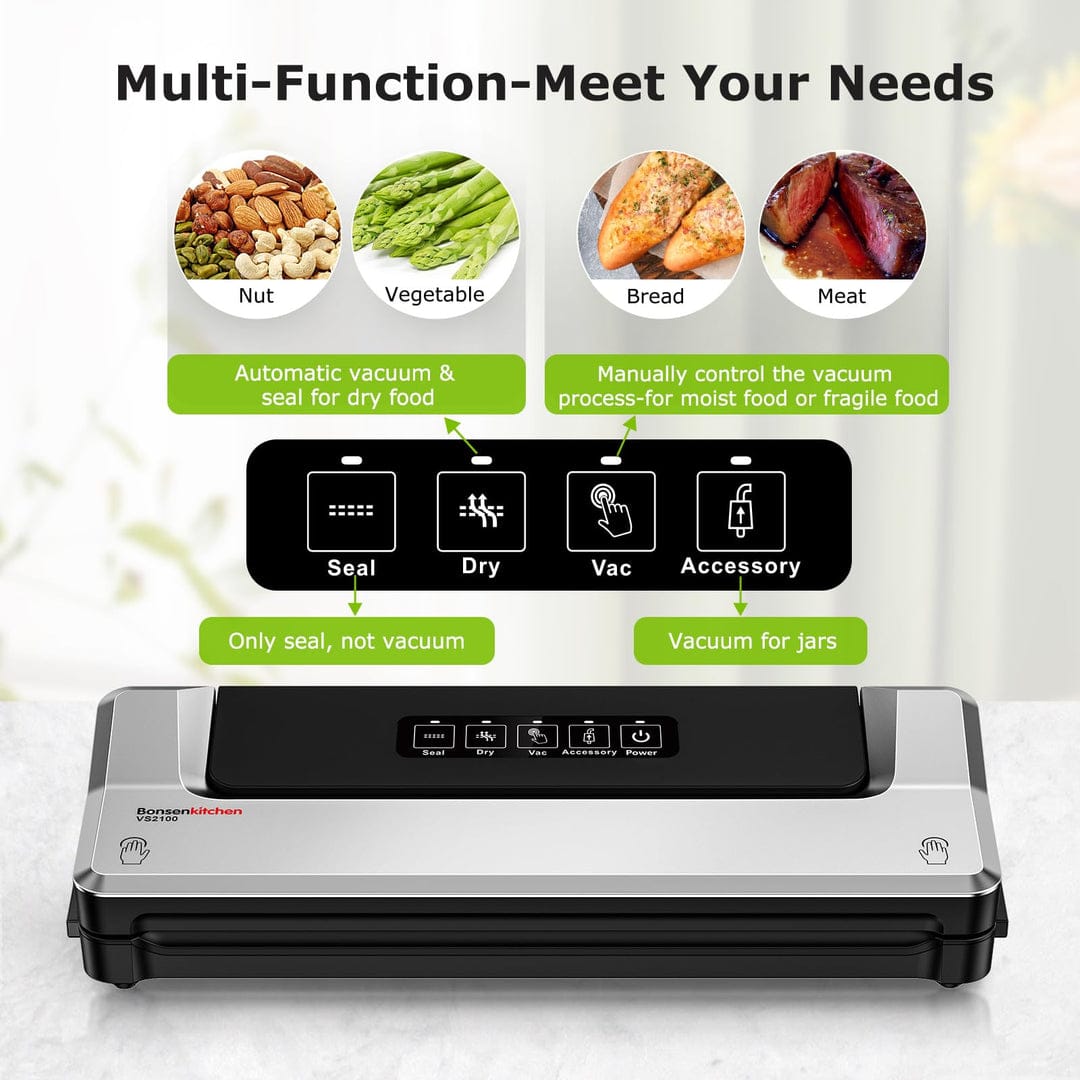 Bonsenkitchen Vacuum Sealer, Fast-Compact Vacuum Sealer Machine