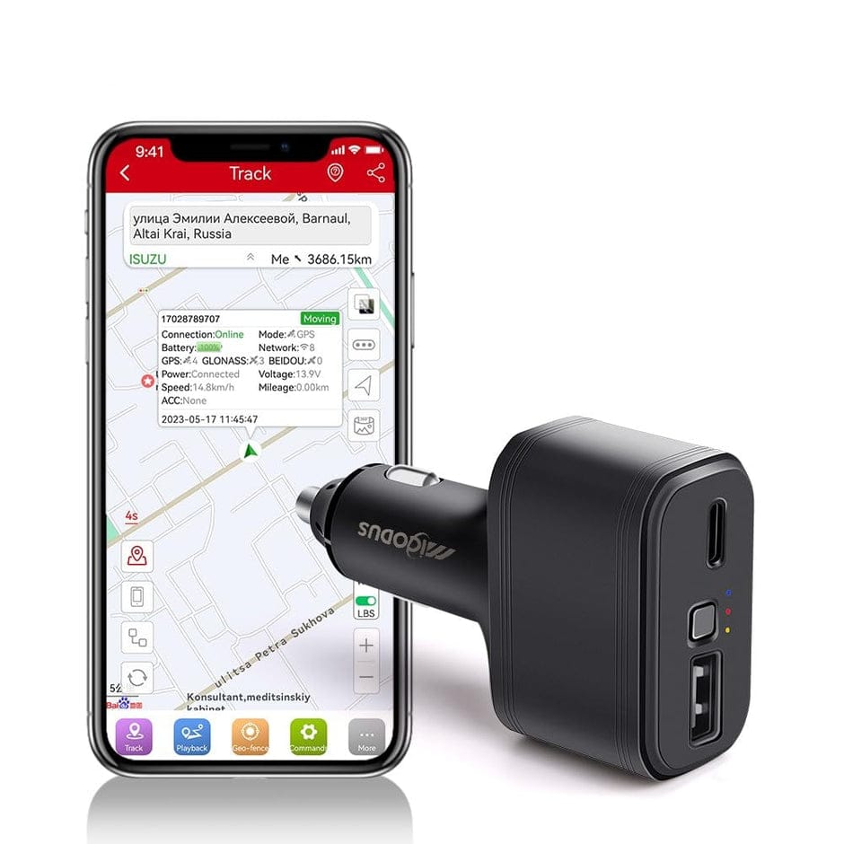 MiCODUS Car Charger with GPS Tracker