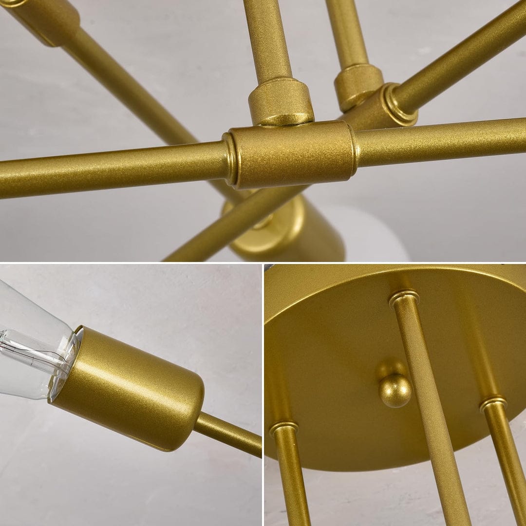 Hudi Fyier Modern Chandelier 6 Light Fixtures