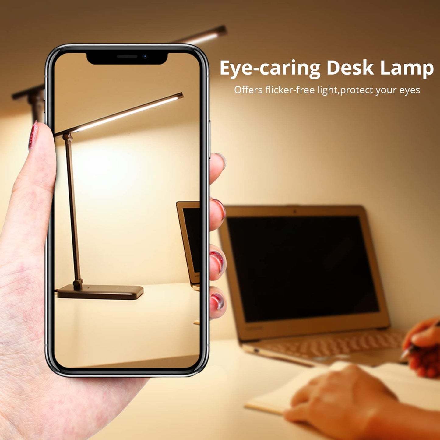 EAWONGEE Desk Lamp, Eye Caring Table Lamp with USB Port