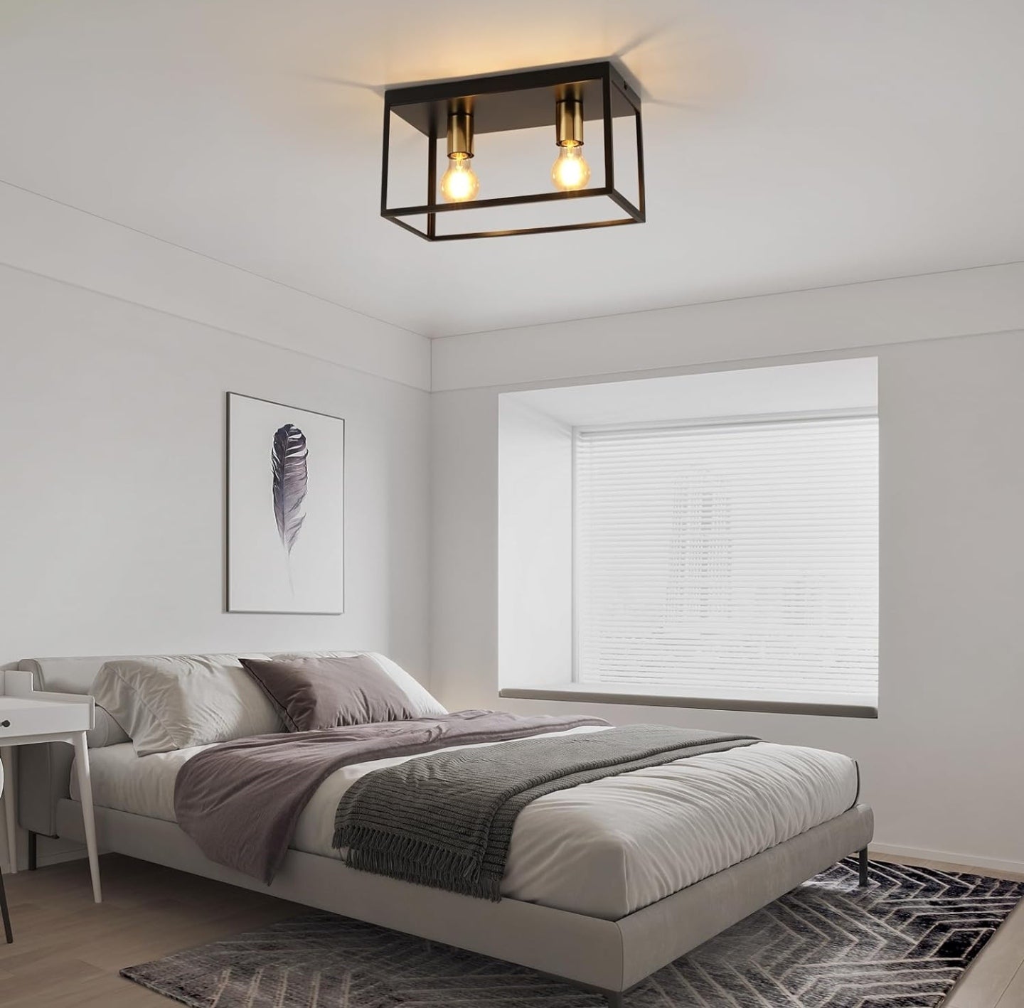 FORCOSO Black Ceiling Lights 2 Lights