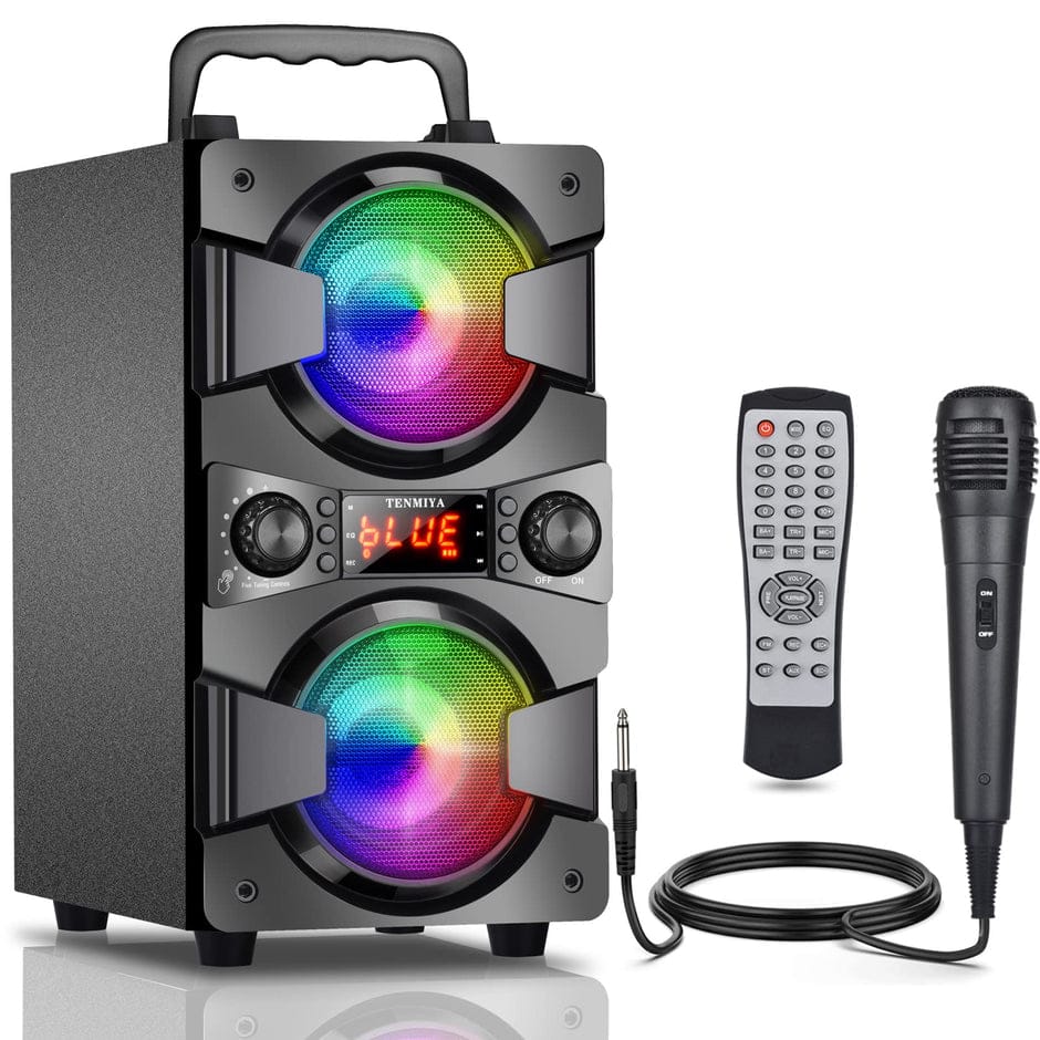 TENMIYA Hoime Party Bluetooth Speakers. 60W Portable Wireless Speaker with Lights