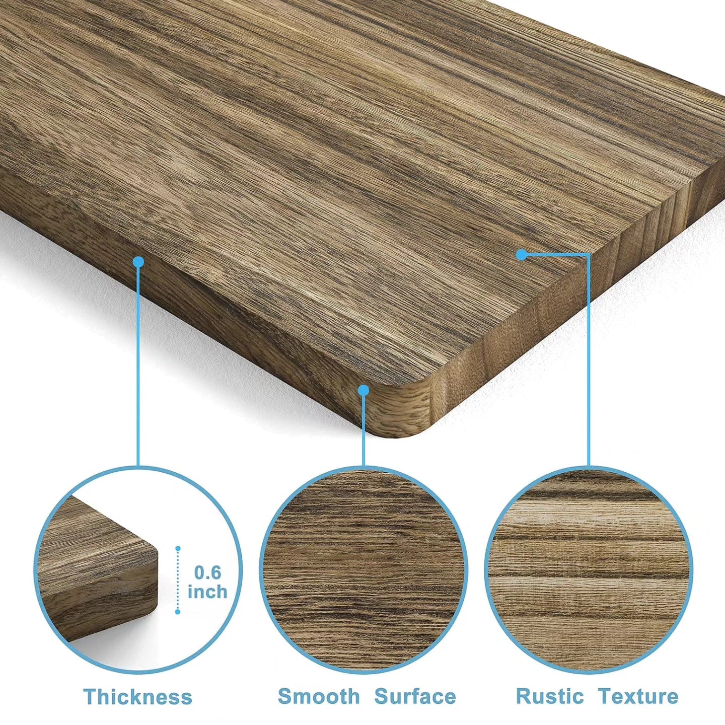 Alsonerbay Floating Shelves Wall Mounted Solid Wood Wall Shelf