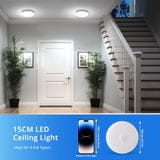 Combuh LED Ceiling Light with Motion Sensor and Twilight Sensor