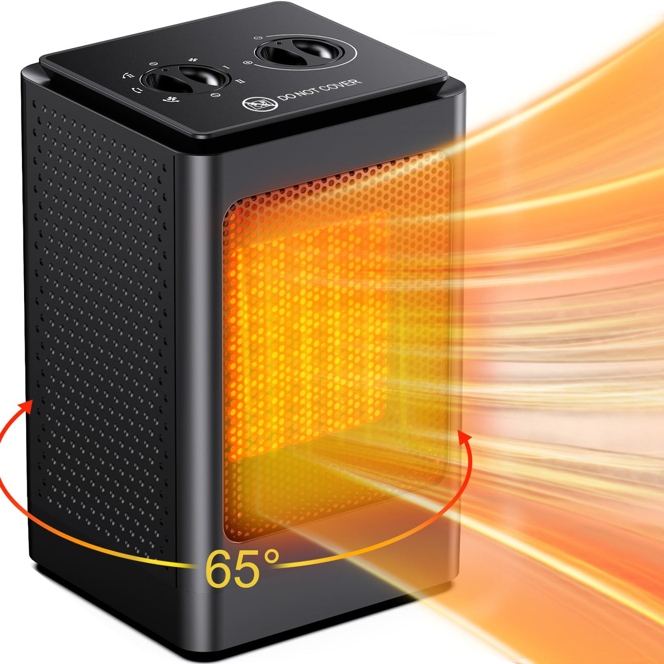 Fan Heater, Portable Space Heater, 1500W PTC
