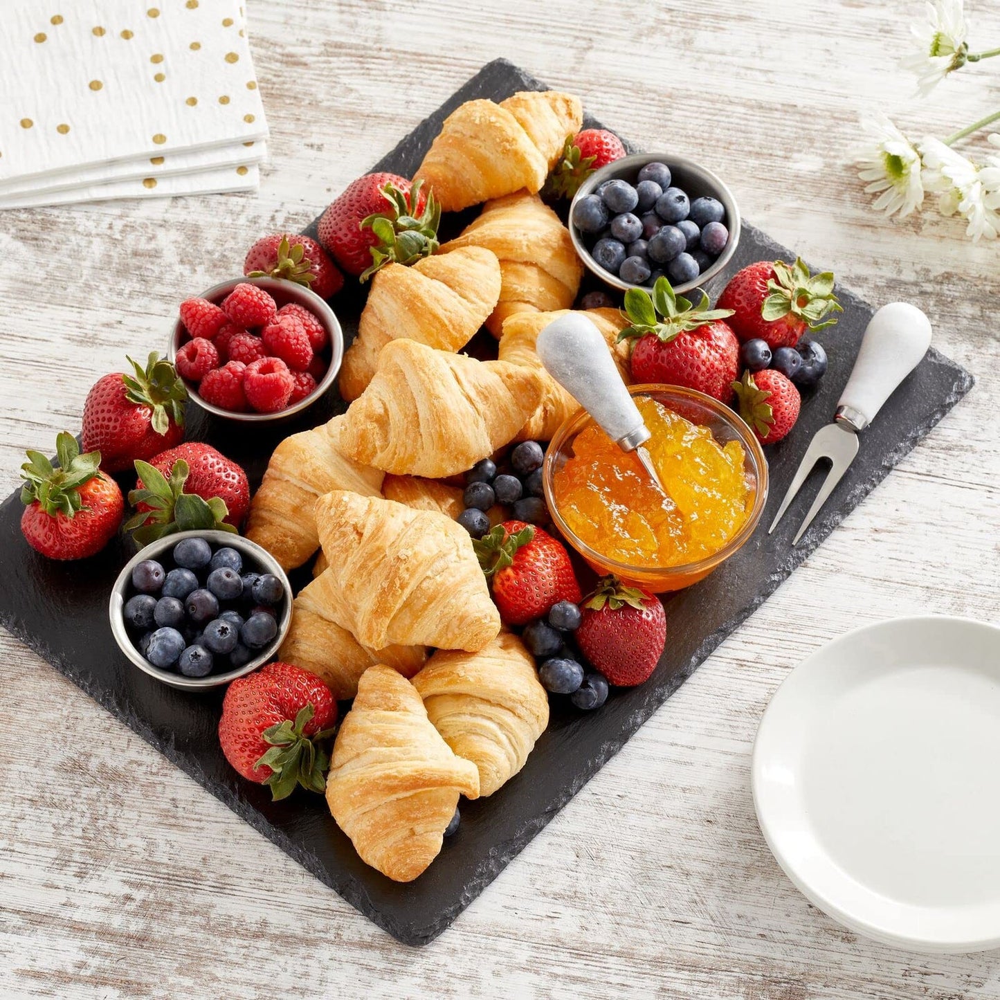 mDesign Slate Tray Rectangular Appetiser and Cheese Board