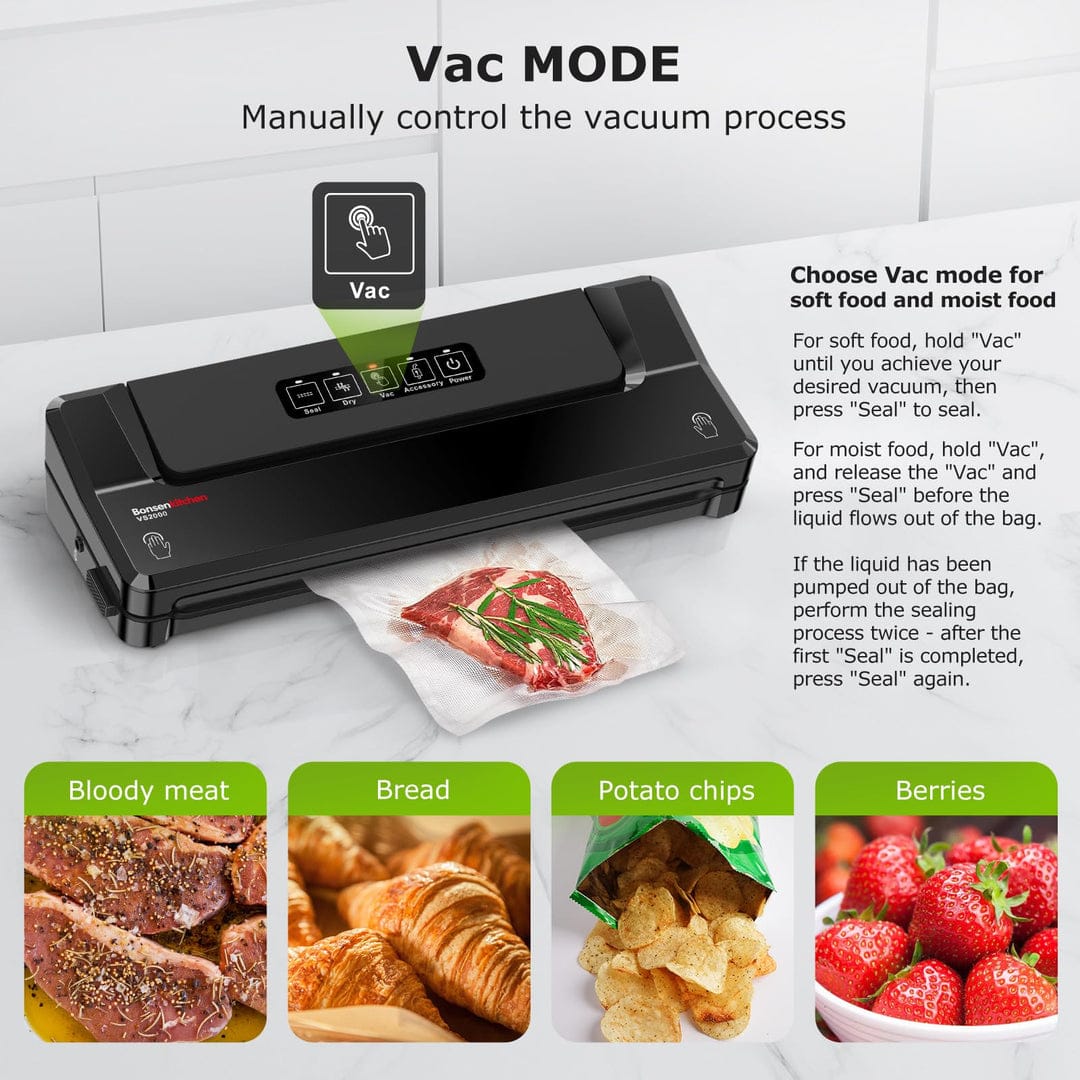 Bonsenkitchen Vacuum Sealer, Fast-Compact Vacuum Sealer Machine