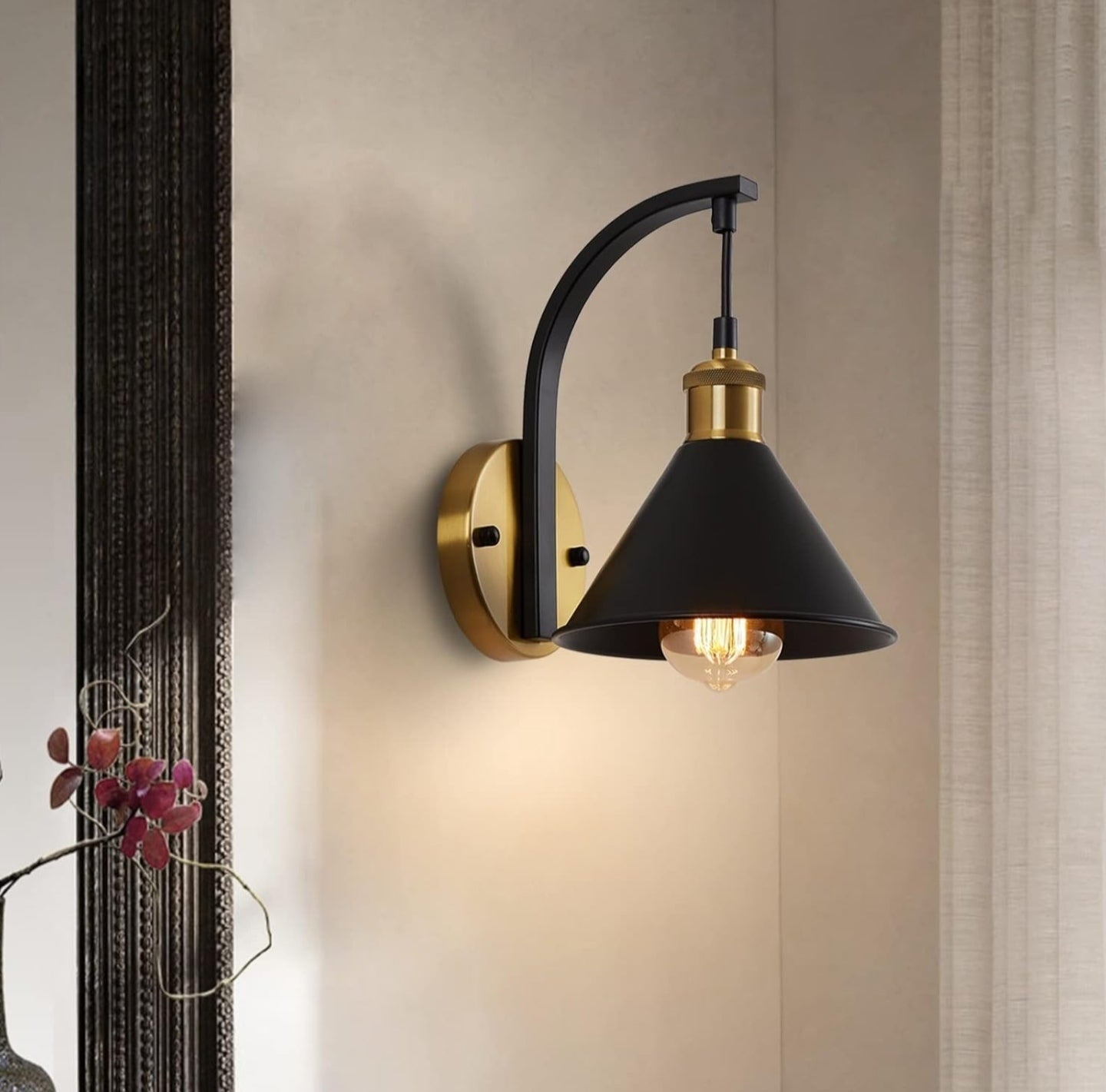 ENCOFT Wall Lights Industrial Black and Gold