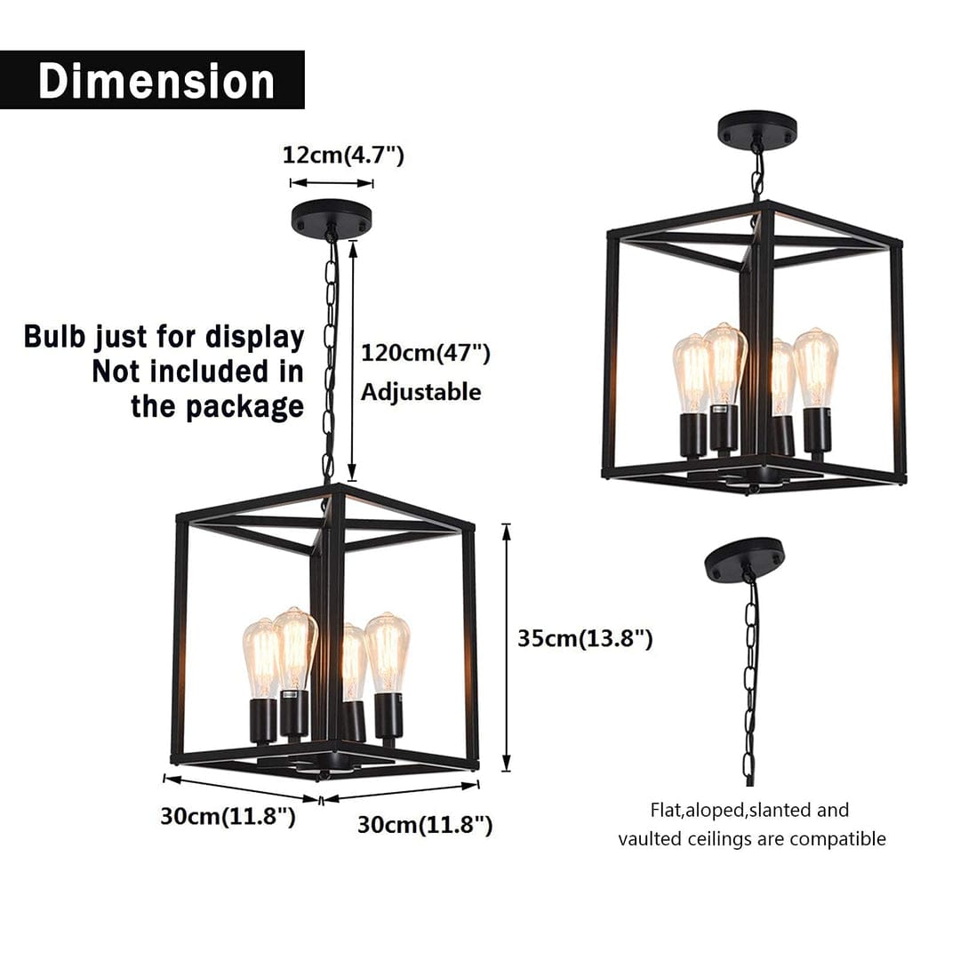 Qcyuui Vintage Lantern Pendant Light