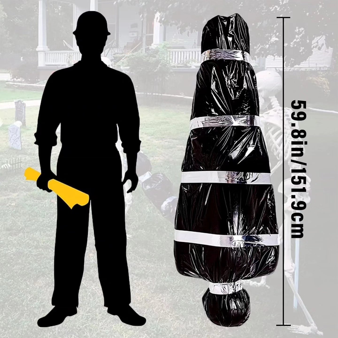 Halloween Dead Body, 5ft Hanging Corpse Halloween Decorations Dead Victim Props