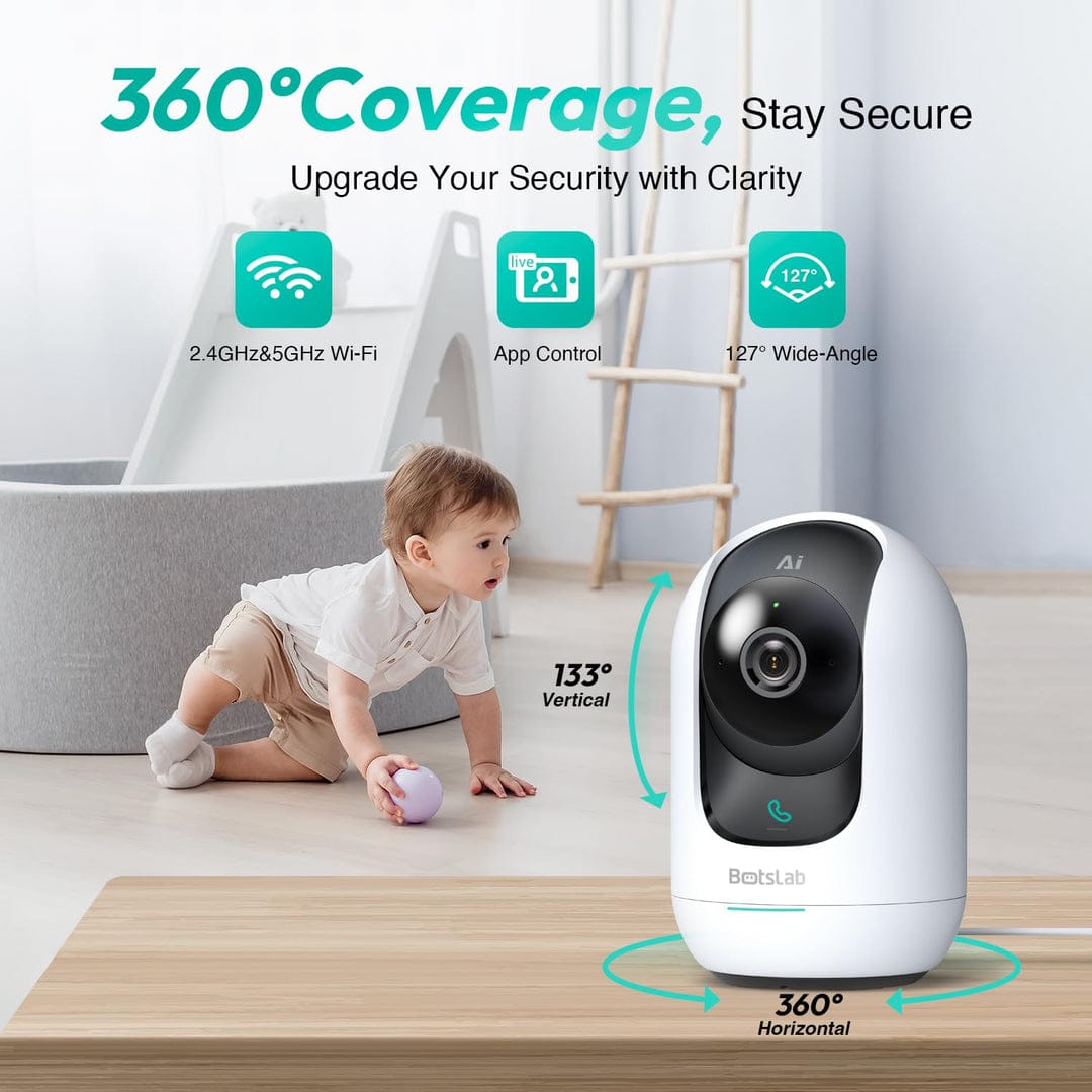 BOTSLAB 3K 5MP WiFi Security Camera Indoor