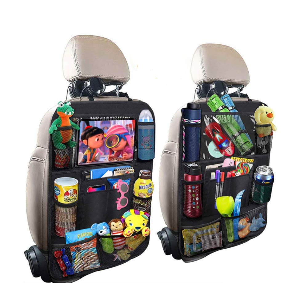 FEimaX 2 Pack Car Back Seat Organisers with Touch Screen Tablet Holder
