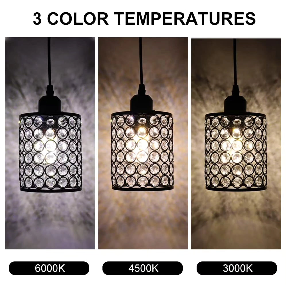 Bingotec 3 Pack Crystal Pendant Lights