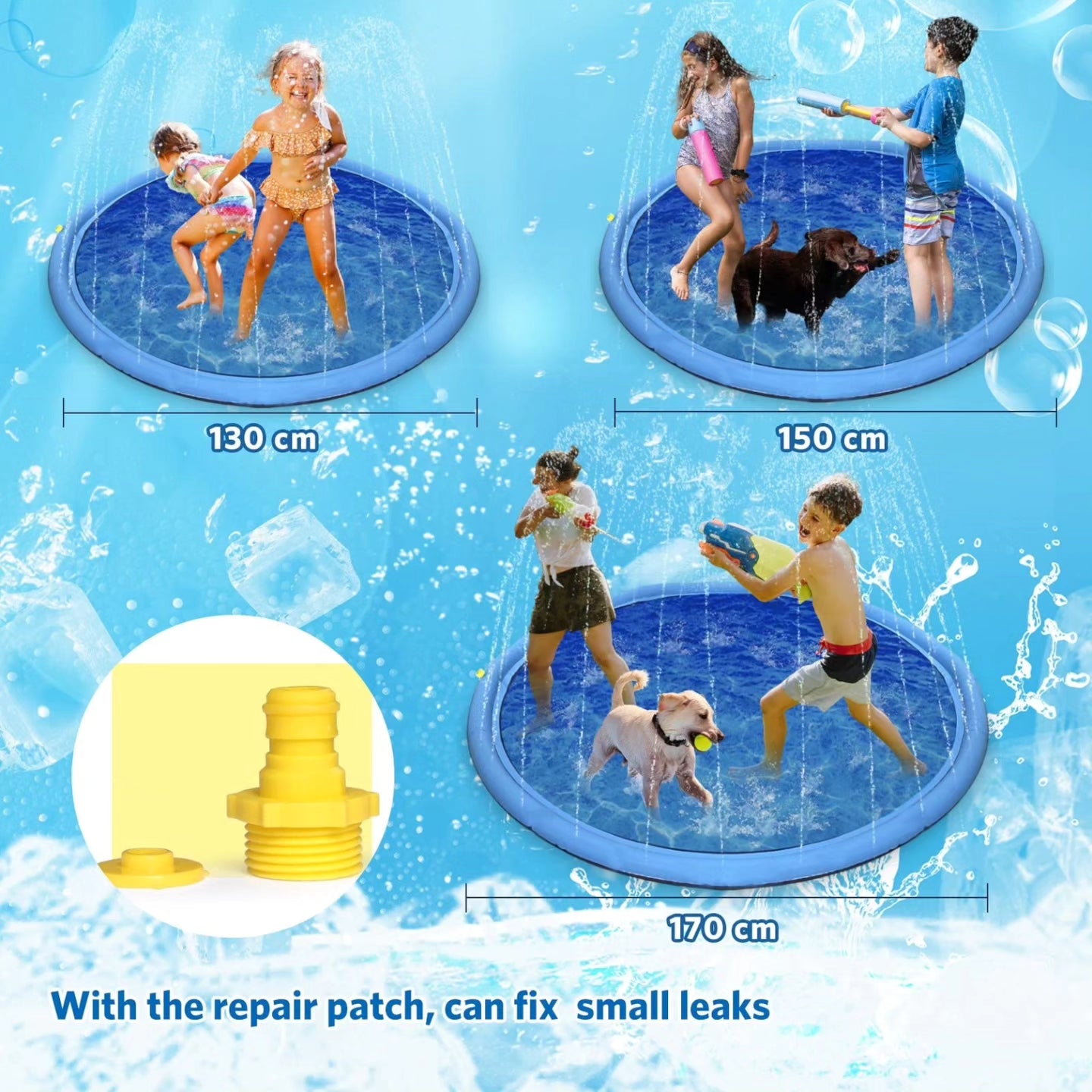 Splash Sprinkler Pad for Dogs Kids