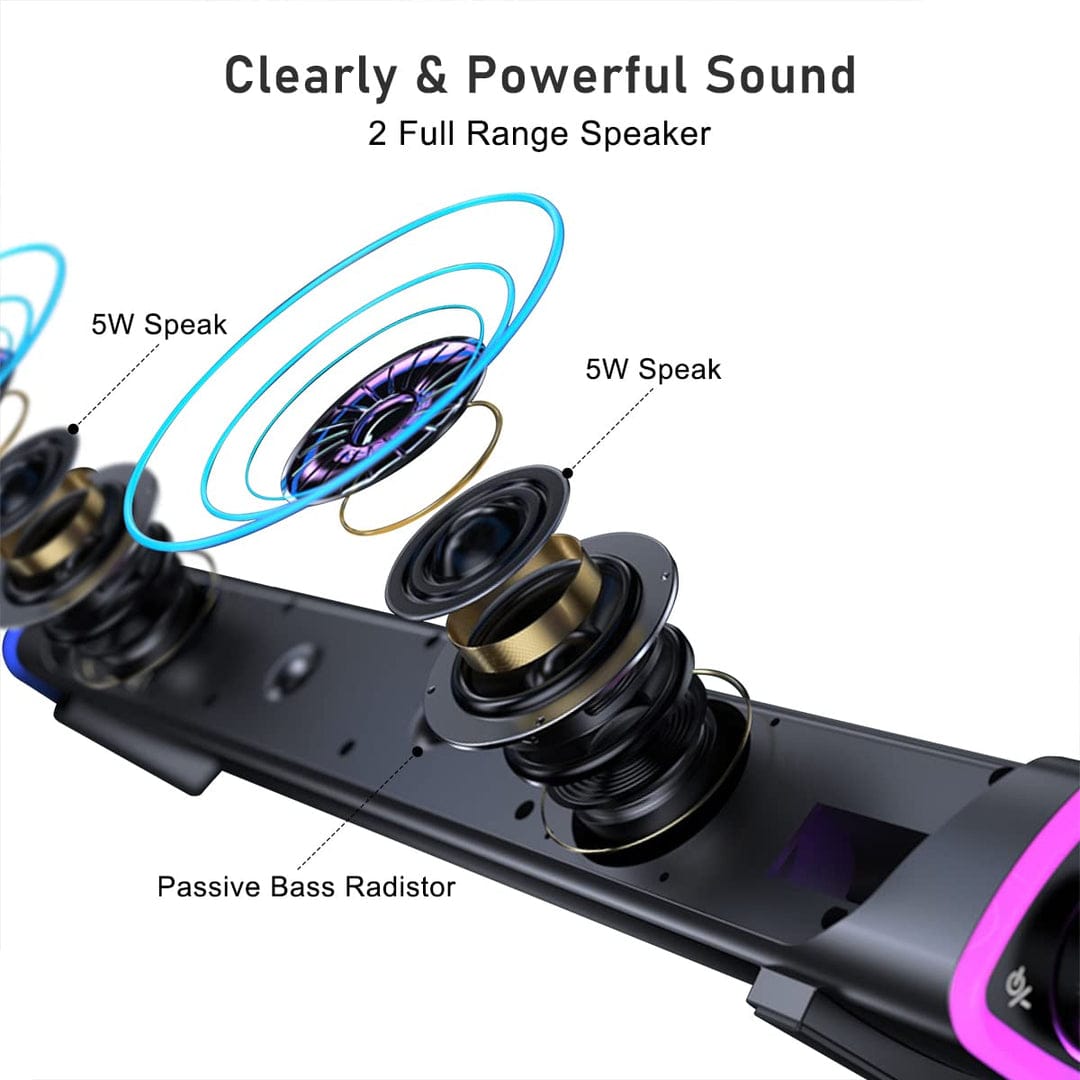 SOULION R30 Colorful LED Lights Computer Speakers