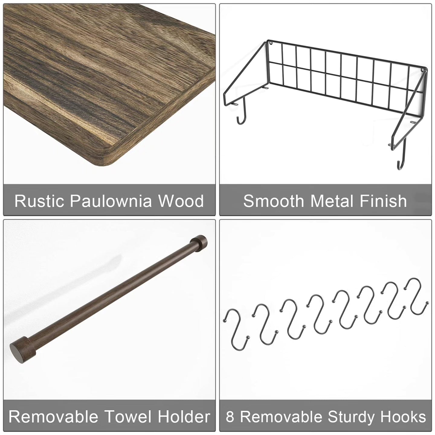 Alsonerbay Floating Shelves Wall Mounted Solid Wood Wall Shelf