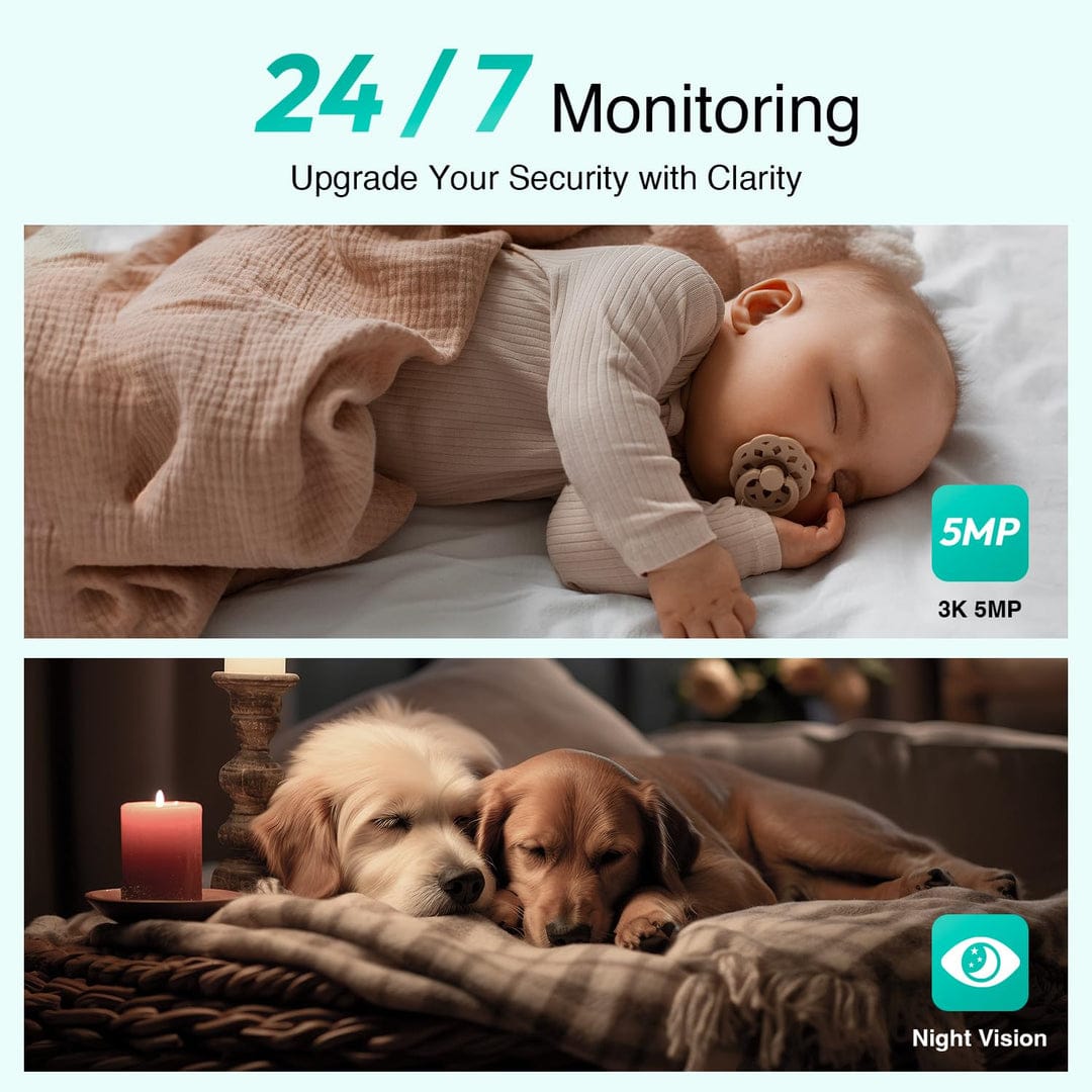 BOTSLAB 3K 5MP WiFi Security Camera Indoor