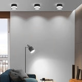 FOAONO Spot LED Ceiling Downlights Simple Black Round 15W