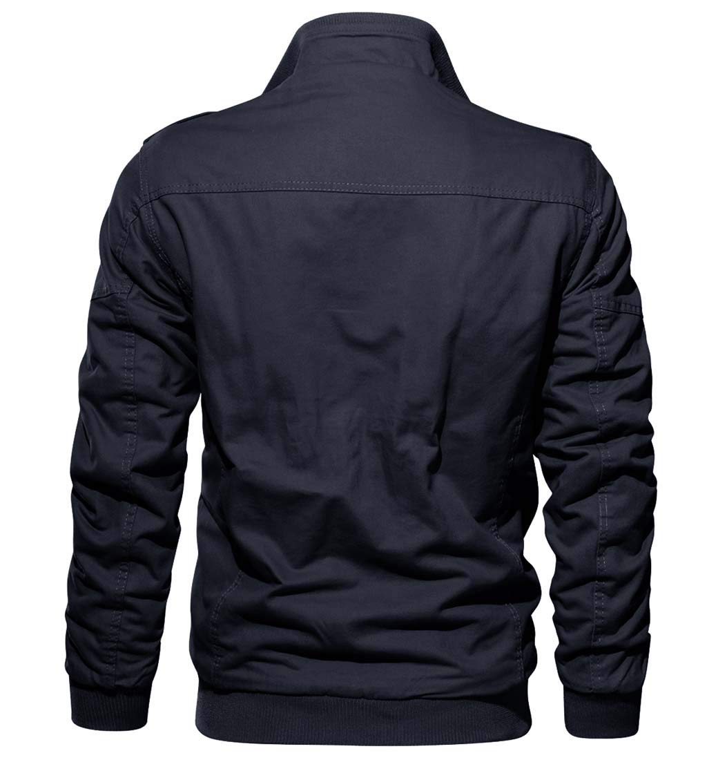 KEFITEVD Men Fleeced Cargo Jacket