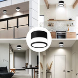 FOAONO Spot LED Ceiling Downlights Simple Black Round 15W