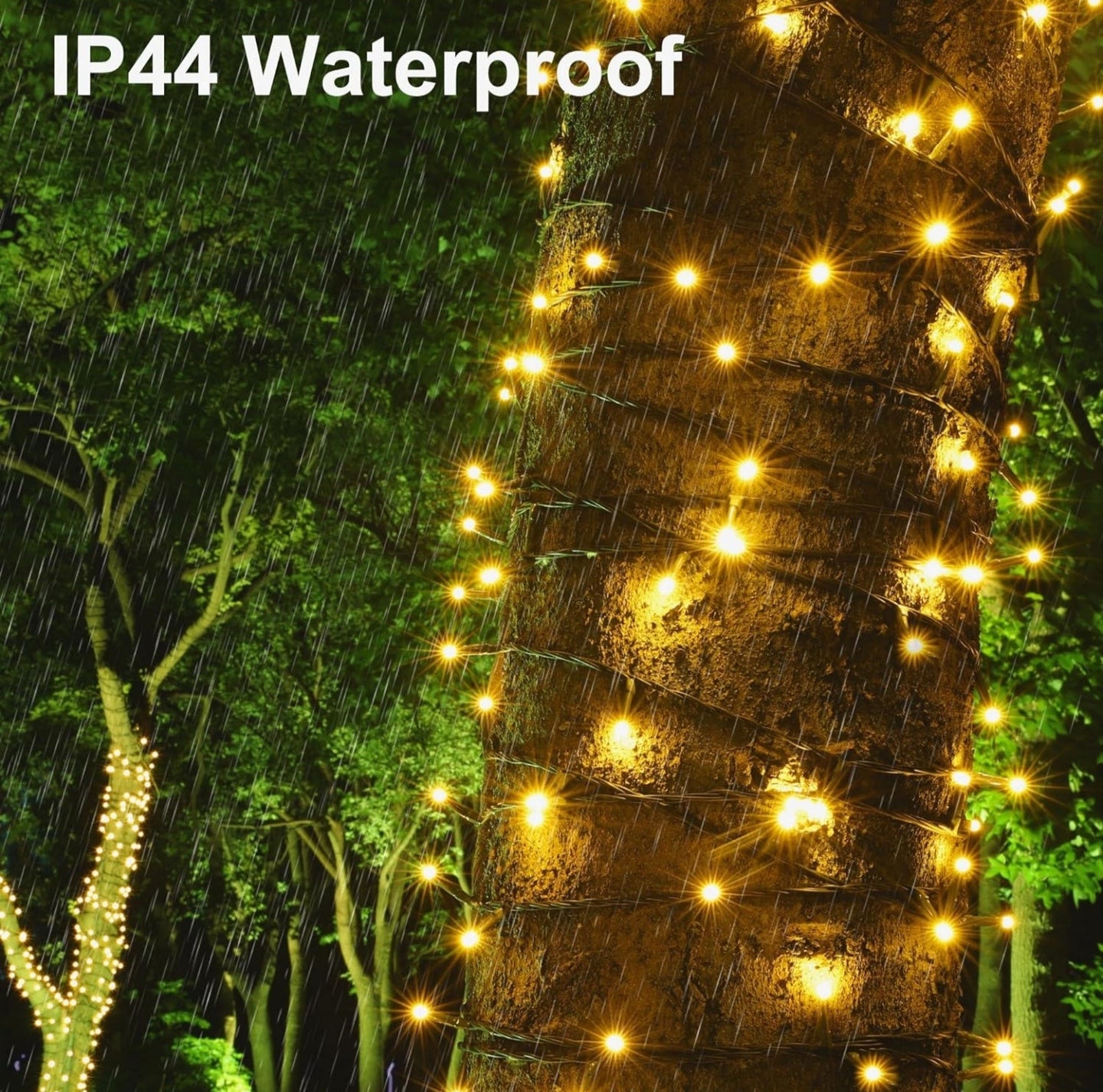 YOSION 50M LED String Fairy Lights On Dark Green Cable with Various Light Effects