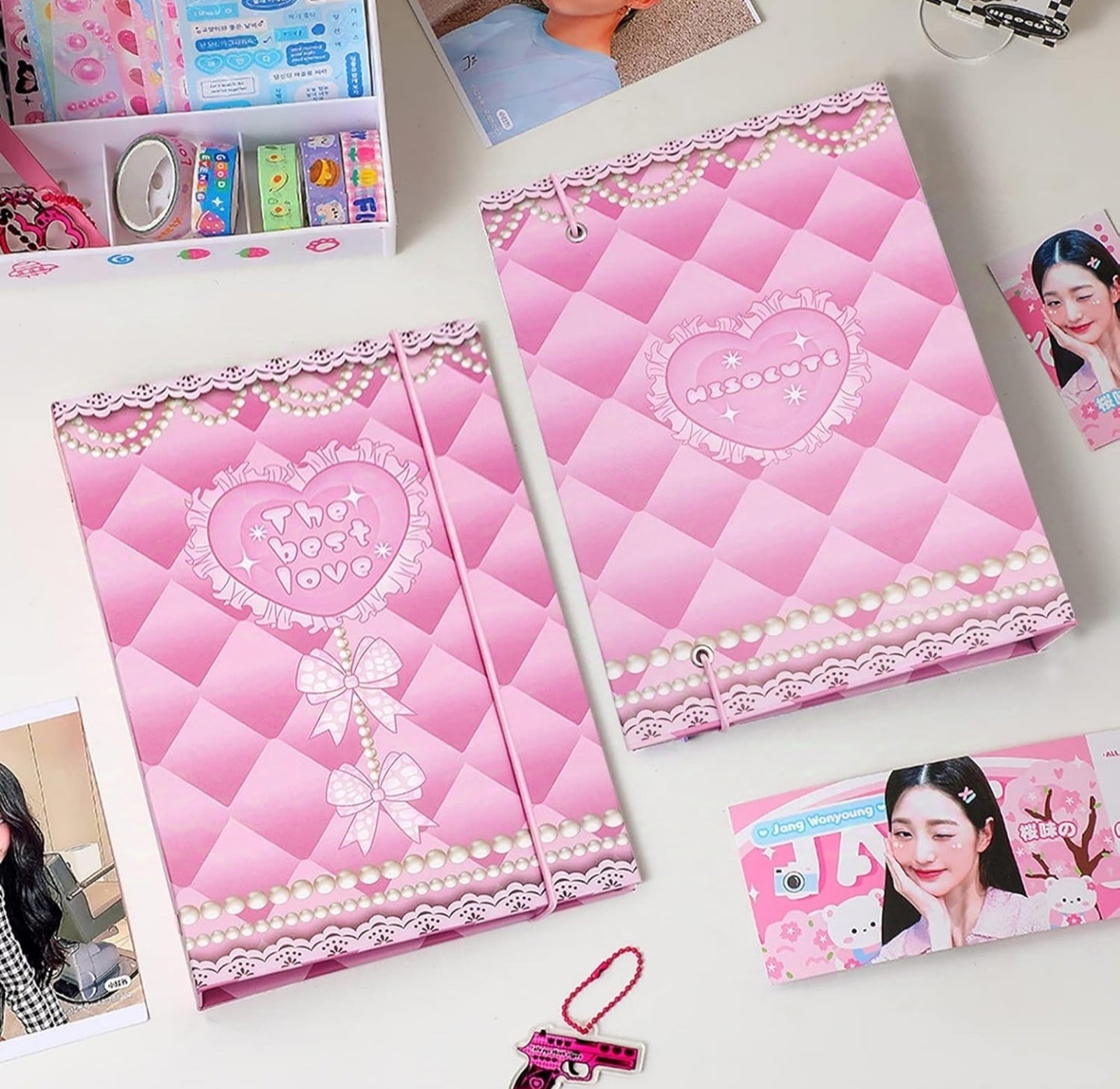 SZHTSWU A5 Binder Kpop Photocard Album with 20 Pcs Inner 3 Inch