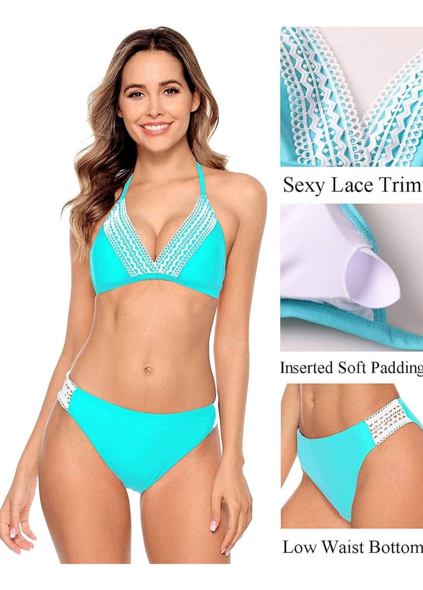 ATTRACO Bikini for Women. Sexy Swimsuit Cutout Two Piece