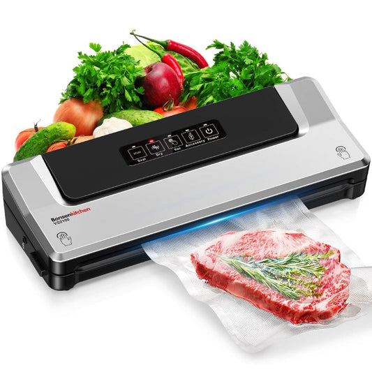 Bonsenkitchen Vacuum Sealer. Multi-Functional Food Vacuum Sealer with Vacuum Bags Accessory Hose