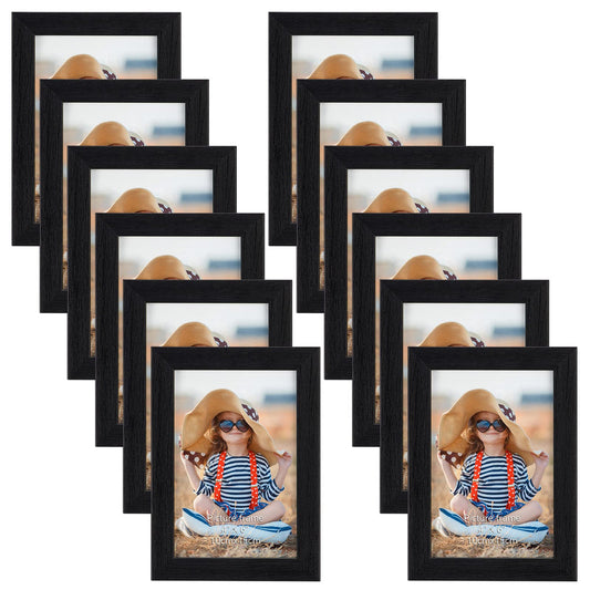 EXYGLO Black 6x4 Photo Frames Set of 10