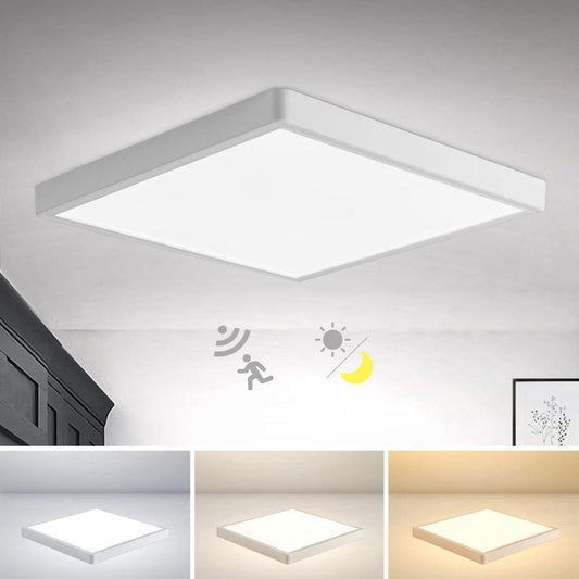 Combuh LED Ceiling Light with Radar Sensor and Twilight Sensor