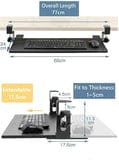 Ergonomic Desk Extender Tray Clamp