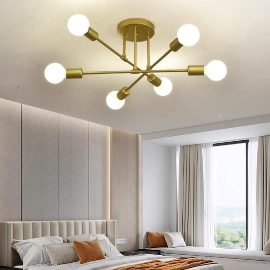 Hudi Fyier Modern Chandelier 6 Light Fixtures