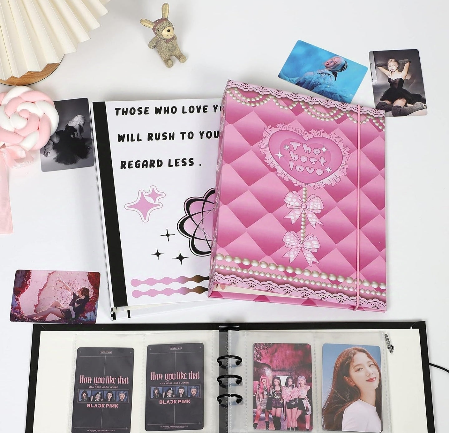 SZHTSWU A5 Binder Kpop Photocard Album with 20 Pcs Inner 3 Inch