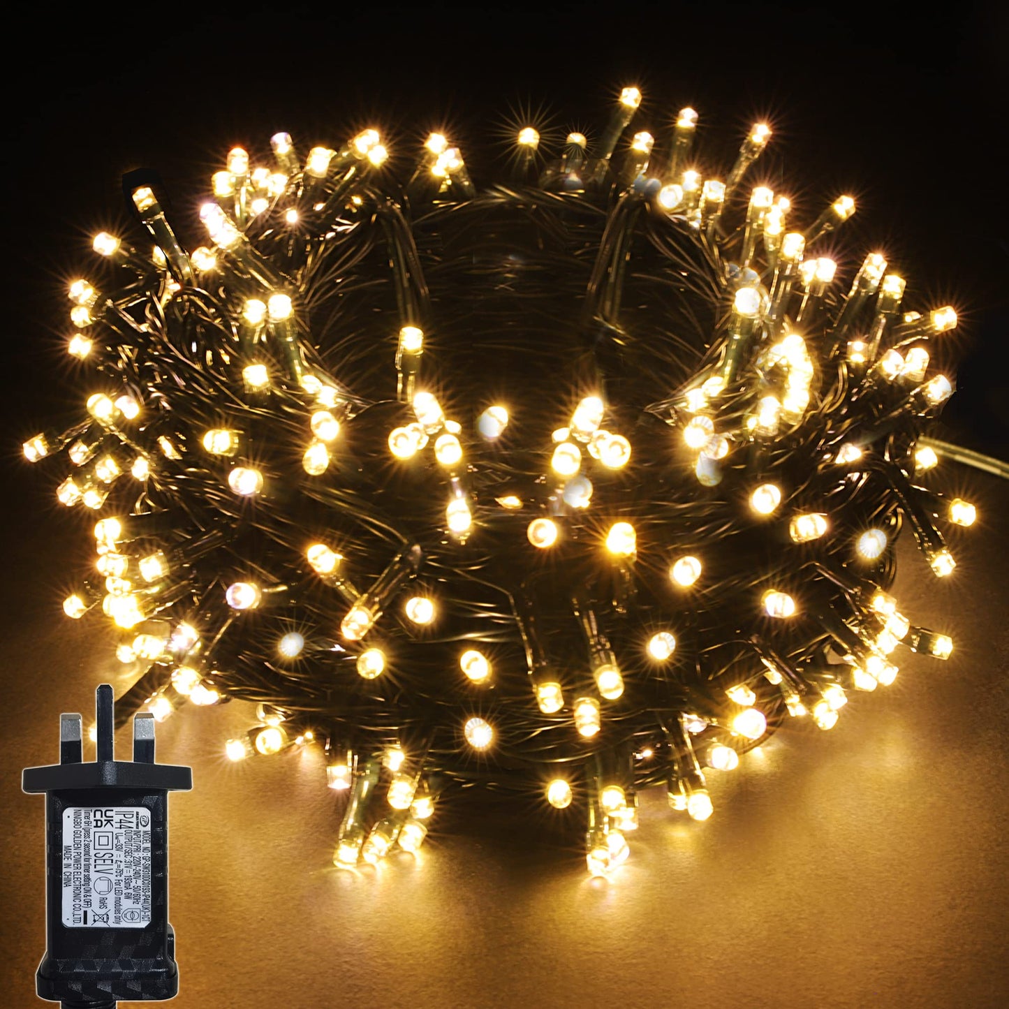 YOSION 50M LED String Fairy Lights On Dark Green Cable with Various Light Effects