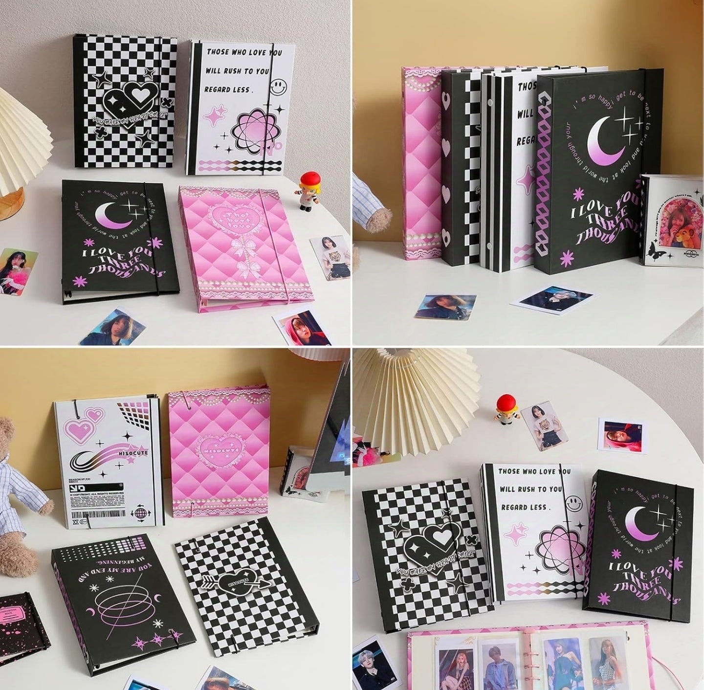 SZHTSWU A5 Binder Kpop Photocard Album with 20 Pcs Inner 3 Inch