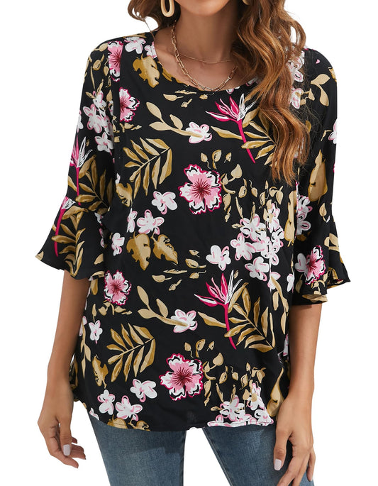 Pregnancy Clothes for Women Floral Black. Size S